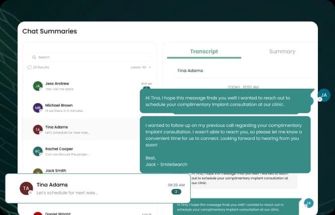 Social Core showing social media content management