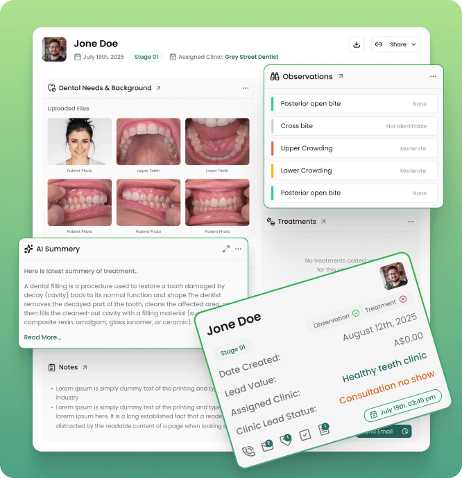 SmileOx Dashboard - Patient Management Interface